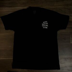 Anti Social Social Club Black Tee with White Logo